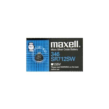 Бутонна батерия сребърна MAXELL SR712 SW 1.55V  / 346